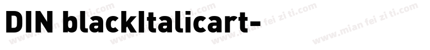 DIN blackItalicart字体转换